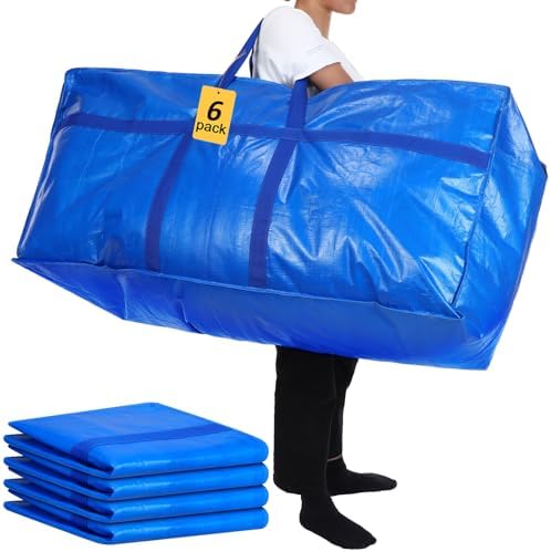 6 Pcs 66 Gallon Extra Large Moving Bags Heavy Duty Storage Bag - Image 2