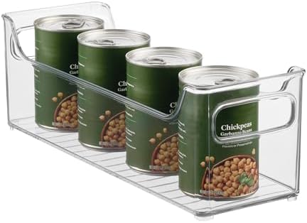 iDesign Stackable Plastic Pantry Bin with Handles, Clear by iDesign