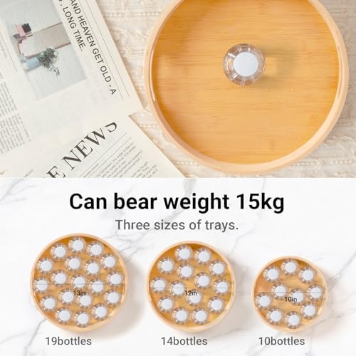 10in Bamboo Lazy Susan Organizer Turntable for Cabinet - Image 6