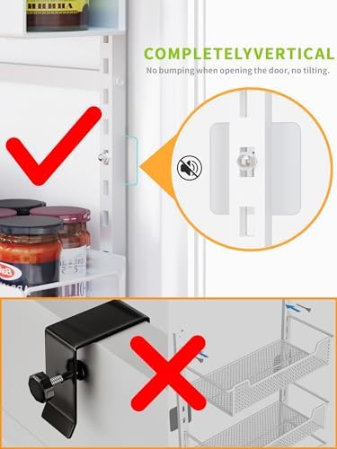 6-Tier Hanging Pantry Organizer, Metal Spice Rack Storage for Kitchen Laundry Bathroom Cabinet, White - Image 6
