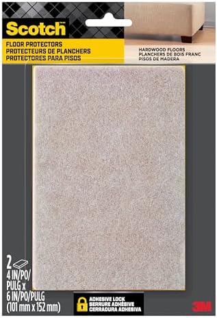 Scotch Felt Pads, 2 Pads, Rectangular, Beige, 4 in x 6 in by ScotchBrand