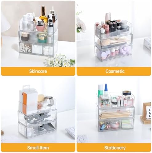 PAVSTINE Medicine Cabinet Organizer 3 Pack, with 2 Pull-Out Drawers - Image 5