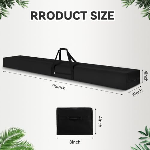 1 Pcs 96 x 8 x 4 Inch, 50 L Large Storage Duffle Bag Black - Image 2