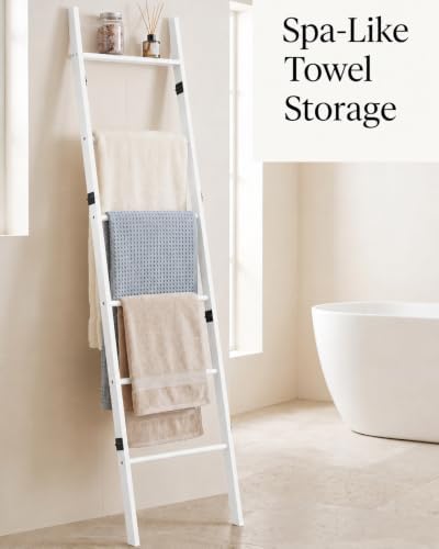 Blanket Ladder 6 Tier with Shelf for Living Room Bedroom and Bathroom - Image 4