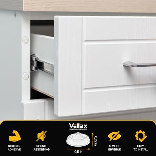 Vellax Cabinet Door Bumpers, 256 Silicone Jelly Button Pads, Adhesive - Image 5