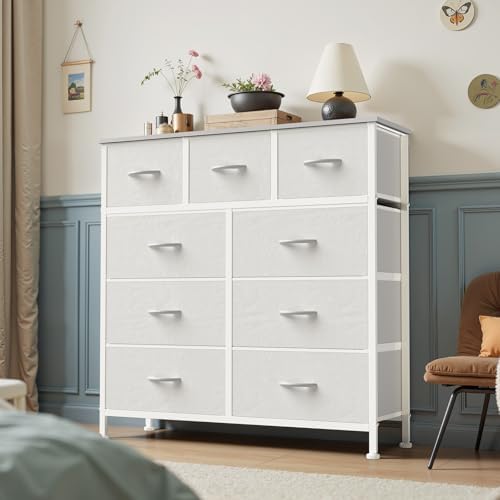 OLIXIS 9 Drawer Dresser for Bedroom, Closet Organizers and Storage, White - Image 2