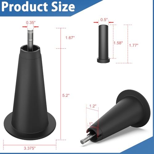 5“ High Rise Bed Frame Risers, Bed Frame Feet for Under Bed Storage - Image 2