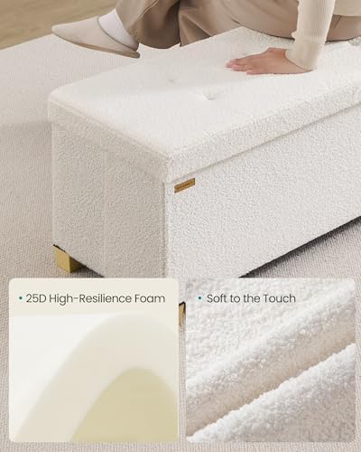 SONGMICS Storage Ottoman Bench with Legs, Flipping Lid, 43.3 Inches - Image 6
