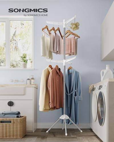SONGMICS Clothes Drying Rack, 75.6-Inch Drying Rack, 6 Rotatable Arms - Image 2