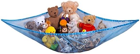 Handy Laundry Jumbo Toy Hammock - Organize stuffed animals or children's toys Looks great with any décor while neatly organizing kid's toys and stuffed animals. Expands to 5.5 feet (Blue) by Handy+Laundry