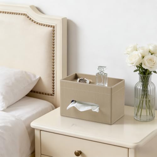 Plus Size Tissue Box Cover, Rectangle Tissue Box Organizer, Wood - Image 3