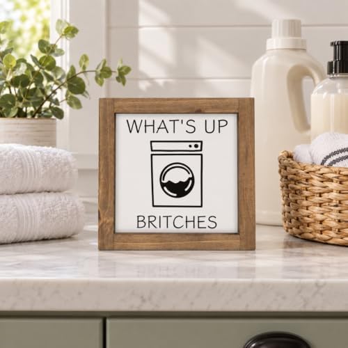 Laundry Room Decor, 6x6 in Funny Wooden Sign for Wall or Shelf - Image 2