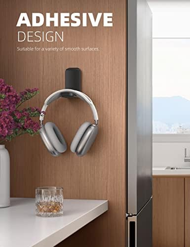 Lamicall Headphone Stand, Sticky Headset Hanger, Adhesive Headphone Holder - Image 3