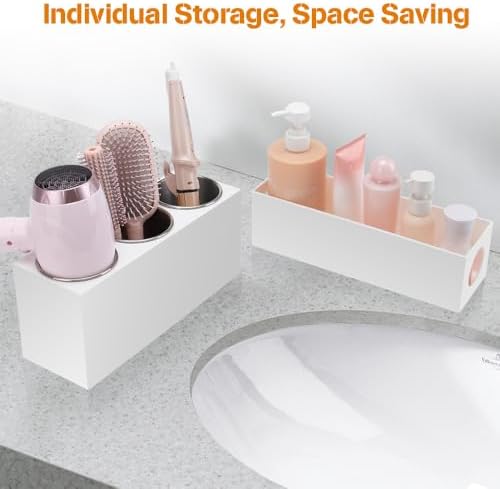GFWARE Hair Tool Organizer with 3 Stainless Steel Cups, Cooling Hot Tools - Image 4