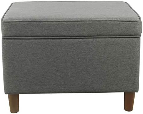Spatial Order 24" Dinah Collection Storage Ottoman - Cool Light Gray by Spatial+Order