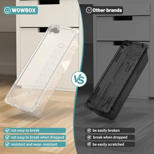 WOWBOX 24 PCS Clear Plastic Drawer Organizer Set, 4 Sizes Desk Drawer Organization and Storage Containers for Makeup, Cosmetics, Jewelry and Gadgets in Kitchen, Bathroom, Bedroom, Office, Clear - Image 4