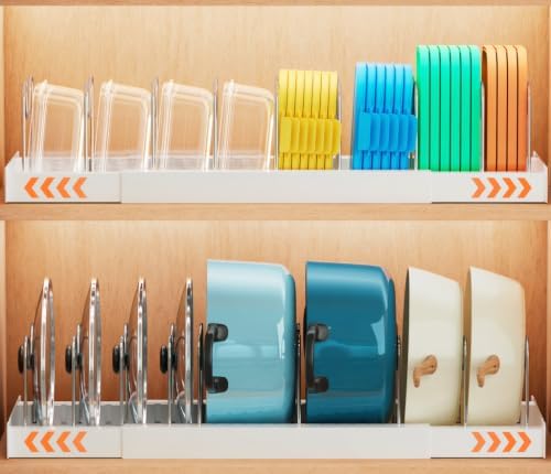 Antigo 2 Pack Expandable Pots and Pans Organizer, lid organizer by Antigo