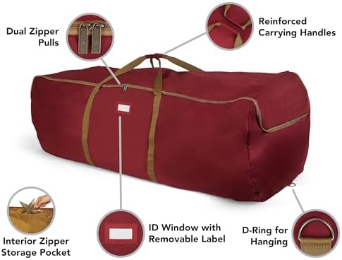 Covermates Storage Duffel Bag, 60" W x 28" D x 22" H, Red - Image 5