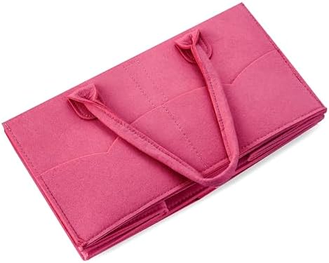 PandaEar 2 Pack Baby Diaper Caddy Organizer, Portable Diaper Holder Nursery Storage Basket for Wipes & baby stuff, Collapsible Baby Organizers with Divided Design (Red/Pink) - Image 6