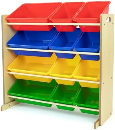 Humble Crew Kids Toy Organizer with 12 Bins, 4 Tier Storage for Playroom by HumbleCrew