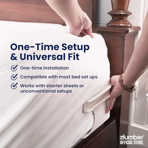 The Original USA Patented ZlumberLock - Secure Sheet Holder with Heavy-Duty Mattress Straps – No More Loose Bedding, Universal Fit, Easy One-Time Installation - Image 4