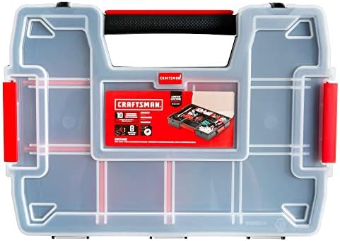 CRAFTSMAN Storage Organizer,Small Parts Organizer with 10-Compartments,Lid Includes Secure Latch (CMST60964M), (Pack of 6) - Image 2