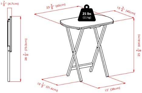Winsome Corbett Set of 4 Oversized Foldable Snack Tables with Storage Rack - Image 3