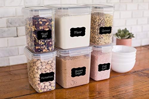 Simply Gourmet Airtight Food Storage Containers with Lids – 6 Piece Assorted Size Kitchen Pantry Organization Set, BPA-Free Clear Plastic, Stackable Containers for Cereal, Flour, Sugar, Rice, Snacks - Image 4