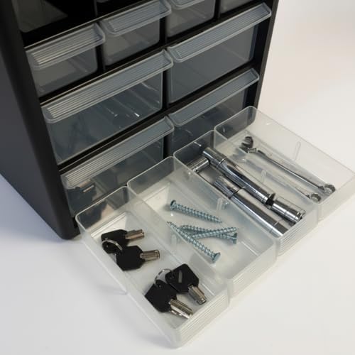 Homak 12-Drawer Parts Organizer, Black, HA01012001 - Image 4