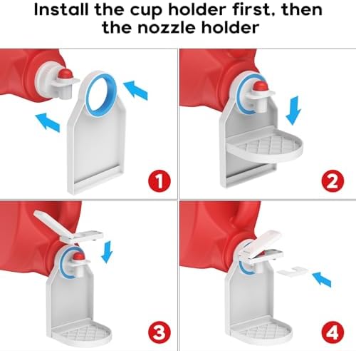 Laundry Detergent Dispenser Cup Holder,Nozzle Upgraded Labor Saving Switch Easily No More runny or Messy Laundry Detergent, Laundry Cup Holder and drip Tray Room Organization and Storage - Image 5