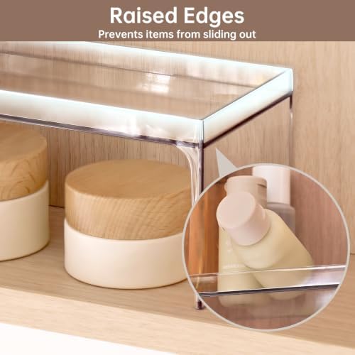 PAVSTINE Narrow Clear Medicine Cabinet Shelf Organizer (High & Low Set) - Image 4