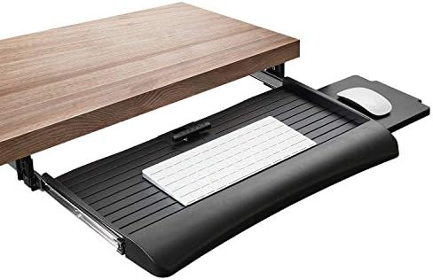 Mount-It! Under Desk Keyboard Drawer with Wrist Rest, Ball-Bearing Slide by Mount-It
