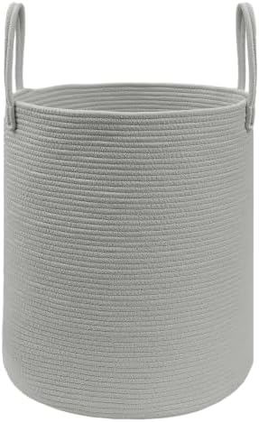 JMvicyroam 100L Cotton Rope Laundry Basket Hamper, Grey by JMvicyroam