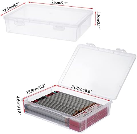 BTSKY Clear Plastic Storage Box with Flap Lid, 4 Pack Small-9.1"x6.7"x2" - Image 4