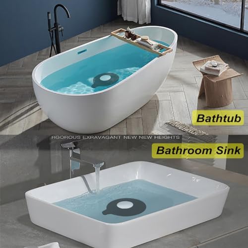 Seatery Bathroom Sink Stopper, Tub Stopper, Bathtub Drain Stopper, Bath Tub Plug, Bathtub Drain Cover, Bathtub Drain Plug, Sink Drain Cover, Sink Plug，Black - Image 6