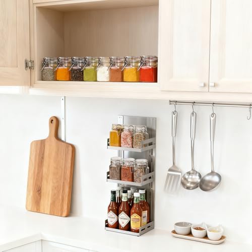 ComSaf Square Small Glass Spice Jars with Airtight Lids 4 oz 6 Pack Pantry - Image 5