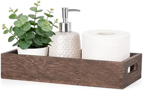 Mkono Bathroom Basket, Wood Toilet Paper Storage, Rustic Home Decor, Brown by Mkono