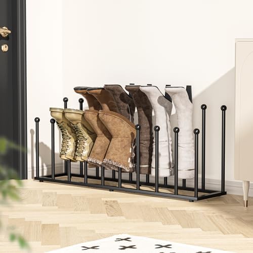 Freestanding Boot Rack, Shoe Storage Organizer Fit for 10 Pairs, Black by pickpiff