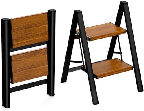 HBTower Step Ladder, Lightweight Aluminum Folding Step Stool by HBTower