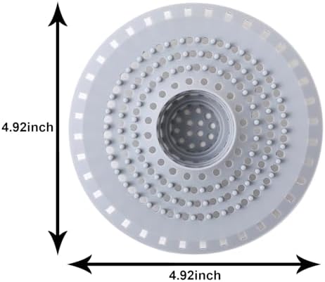 Bathtub Drain Hair Catcher, Silicone Tub Hair Catcher Drain Protector Strainer, Collapsible Shower Hair Drain Catcher Strainer for 1.48'' to 1.75'' Regular Drains, 3PCS - Image 2