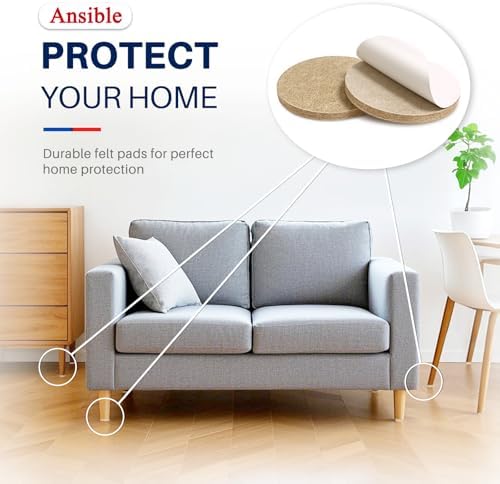 Ansible 299 PCS Felt Furniture Pads for Hardwood Floors - Image 5