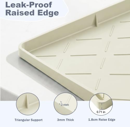 Extra Thick Under Sink Mat Waterproof with Raised Edge 31" x 22" - Image 3