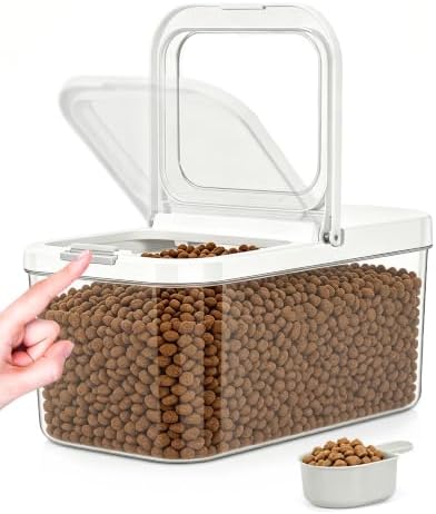TBMax Pet Dog Cat Food Storage Container 6 Lbs with Airtight Flip-up Lid by TBMax