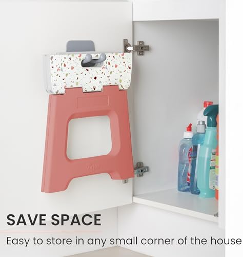 Vigar Compact Step Stool Foldable, 12-1/2-Inch, Terrazzo Top - Image 6