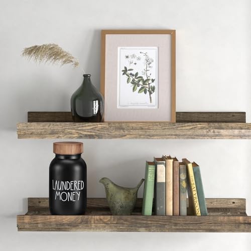 Laundry Room Decor Organization, Mason Jar Coin Bank with Wood Lid - Image 7