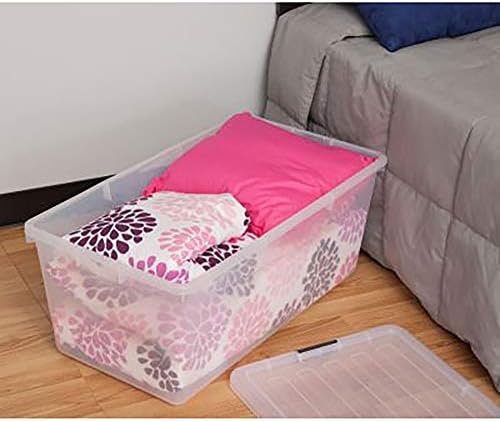 IRIS USA 91 Qt Stackable Storage Bins with Lids, Clear - Image 5