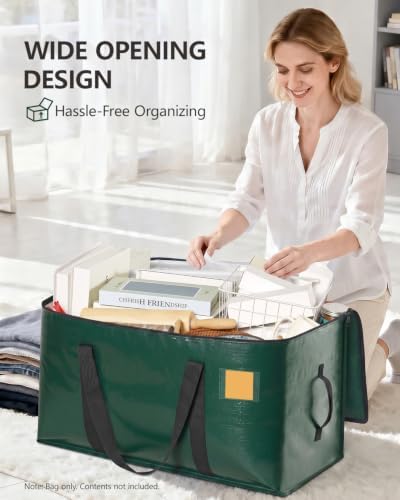 Heavy Duty Moving Bags Extra Large 110LBS Storage Bags,5 Pack Green - Image 5