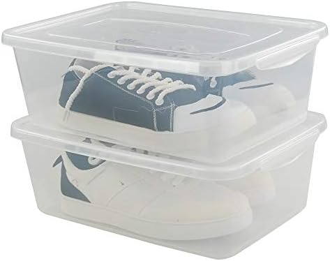 Jekiyo Clear Plastic Storage Bin, 14 Quart Latching Box with Lid, 4 Packs - Image 4