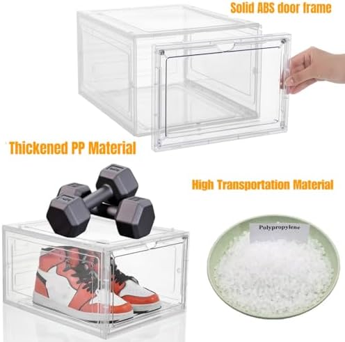 Attelite Shoe Storage Boxes X-Large Stackable Clear Shoe Organizer,9 Pack - Image 5