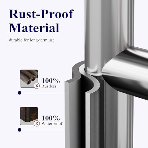 Kitsure Metal Toilet Paper Holder Free Standing, Medium, Chrome Silver - Image 5